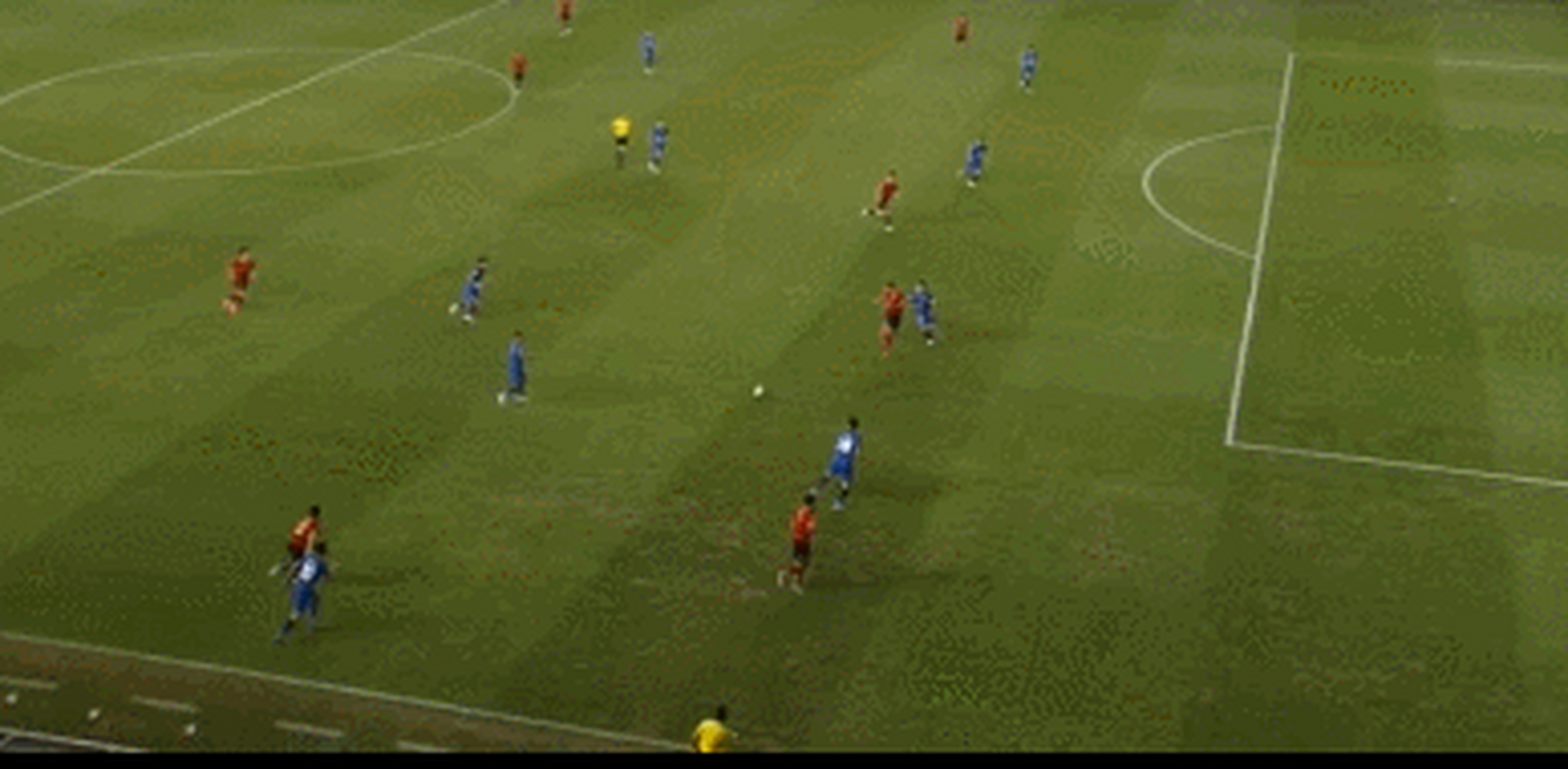 球员巧妙配合，完成劲爆进球